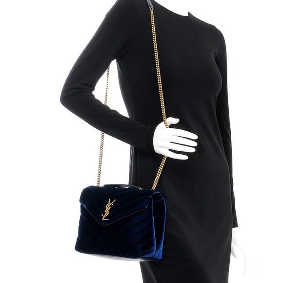 🚫⛔️SOLD🚫SAINT LAURENT Loulou quilted velvet bag - Picture 12 of 14